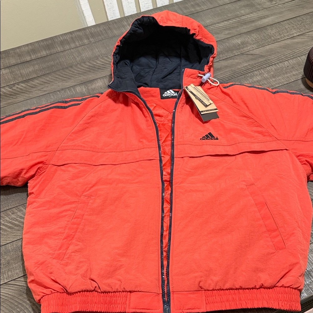 Adidas Vibrant Red Hooded Jacket